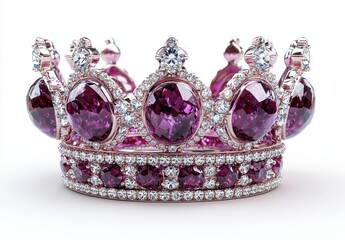 Crown icon symbolizing Premium status. Concept button for a premium website featuring a royal crown. Purple crown highlighting a VIP individual. Template for design application interface in isolation