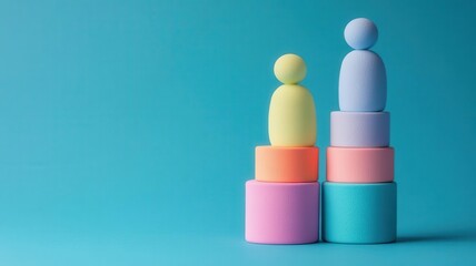 Customer relationship management flat design side view CRM software theme animation colored pastel