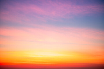 Wall Mural - beautiful , luxury soft gradient orange gold clouds and sunlight on the blue sky perfect for the bac