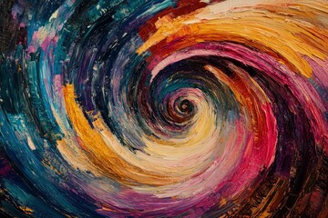 Wall Mural - A swirling vortex of colors illuminated by streaks of golden light