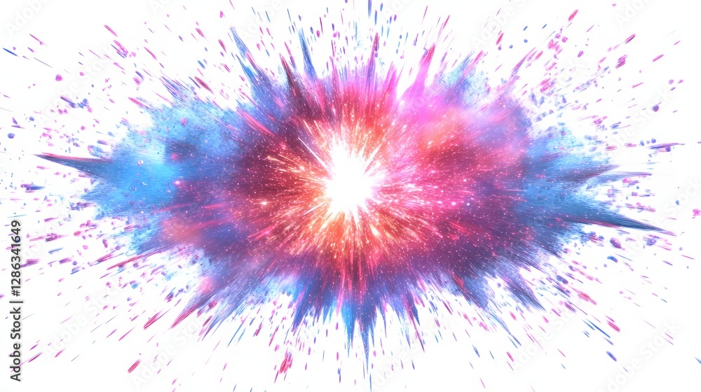 Vibrant explosion of light and color visual effec creating a stunning ...