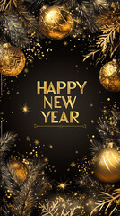 Wall Mural - Happy New Year greeting background