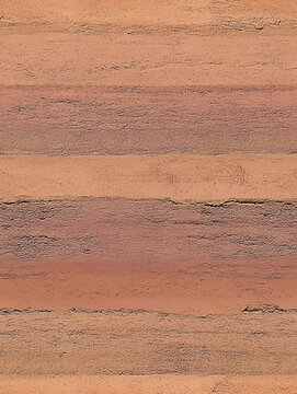 seamless rammed earth clay texture tile top view natural red brown layers wall ground for surface mapping architecture game design 2d flat	