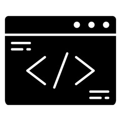 Coding Glyph Icon