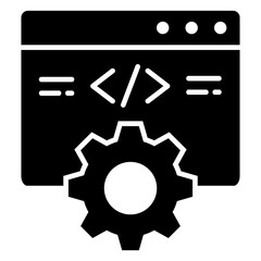 Website Programming Glyph Icon