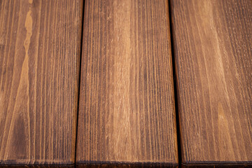 Wooden planks with rich grain texture arranged in parallel alignment