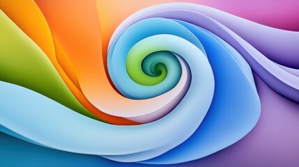 Wall Mural - Colorful abstract swirl design, perfect for backgrounds and artistic projects.