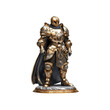 © AIMosaic - Majestic Golden Knight Figurine 3D Rendered Fantasy Armor Statue