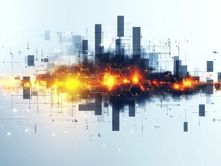 Poster - A Futuristic Cityscape at Dawn