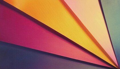 Poster - vibrant abstract paper fan with textured color gradient, radial composition for graphic design, background, and decoration


