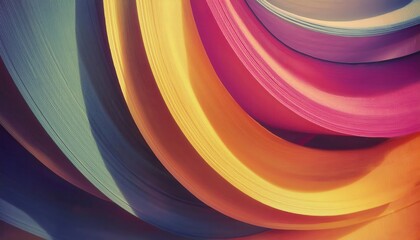 Fototapete - vibrant abstract paper fan with textured color gradient, radial composition for graphic design, background, and decoration

