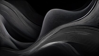 abstract vector wavy lines flowing smooth curve black on background in concept of technology science music modern