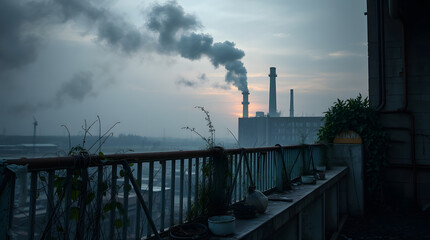 smoke from a factory
