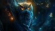 © Summer Saddique - Majestic Owl with Enchanted Glowing Feathers