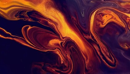 Aufkleber - swirling abstract texture with orange and dark purple hues, ideal for modern art prints or graphic design background