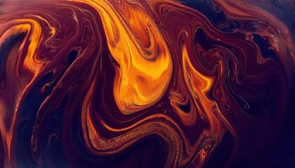 Aufkleber - swirling abstract texture with orange and dark purple hues, ideal for modern art prints or graphic design background