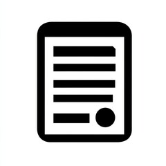 Poster - Document Icon Representing Paperwork and Official Business, Including Contract or Legal Form with Seal of Approval