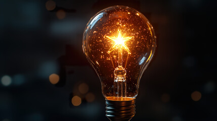 Wall Mural - starry light bulb