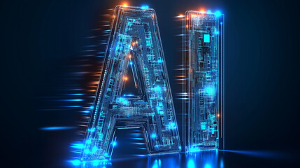 Aufkleber - Artificial intelligence sign showing machine learning and ai