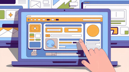 a web development and seo audit concept, illustrating structured data, site indexing, and mobile per