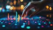 © Rian Adi Setyo - Corporate success and financial analytics concept. A professional hand showcasing upward trends in a business graph
