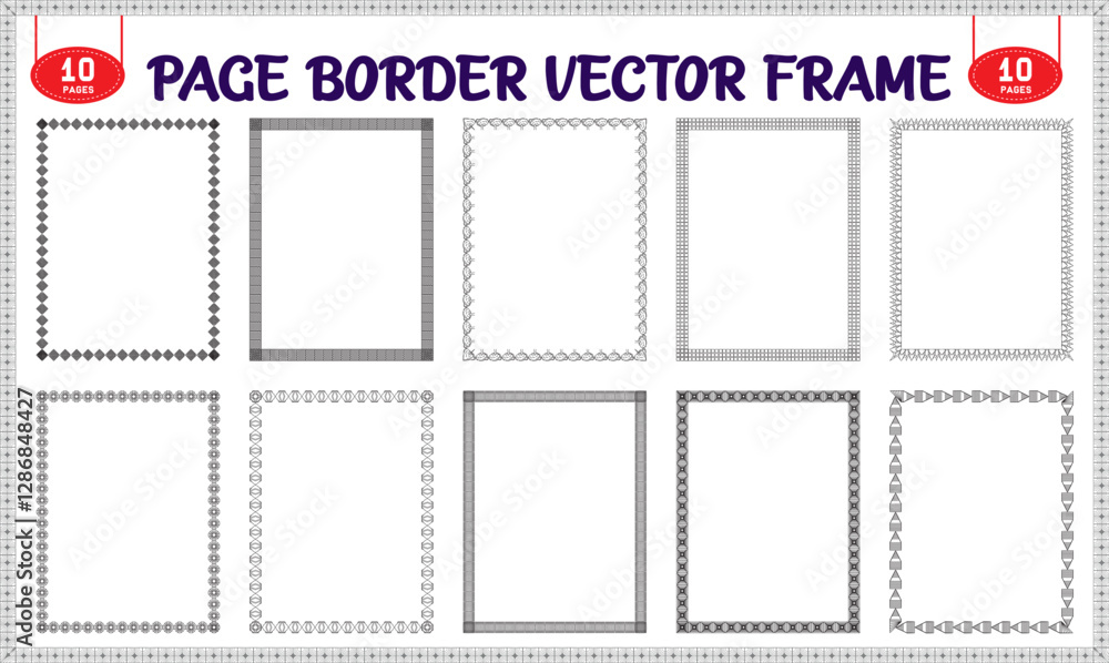 Page border design for project Stock Vector | Adobe Stock