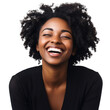 © MdAfzal - A smiling brunette woman with a happy expression and bright eyes isolated on transparent