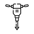 © NeuroArtStream - Jackhammer icon on white background