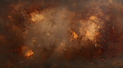 Wall Mural - abstract painting of a colorful nebula with stars in a cosmic background