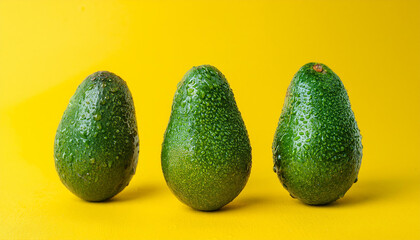 Wall Mural - Fresh green avocado with water drops. Natural and tasty product. Healthy eating.