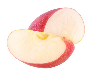 Wall Mural - two wedges of red apple cut out