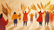© Oleksandr - Jesus’ triumphant entry into Jerusalem, people waving palm branches, warm golden light