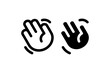 © ZubVector - Waving hand gesture icon set Vector