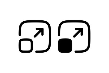 Expand screen icon with outward arrow Vector