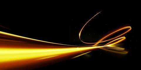 Wall Mural - swirl stage. neon glowing technical concept. abstract cyberpunk light trails. glint bright spiral. s