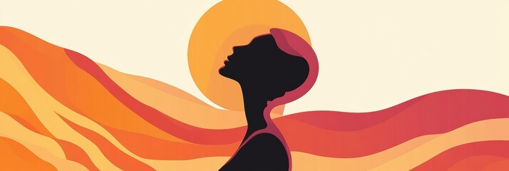 Wall Mural - Celebrating female empowerment through a vibrant and creative illustration for International Womens Day. Generative AI