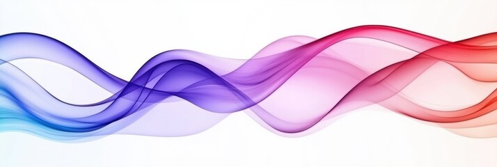 Aufkleber - Colorful flowing waves create a vibrant abstract design representing energy and movement in a modern setting. Generative AI
