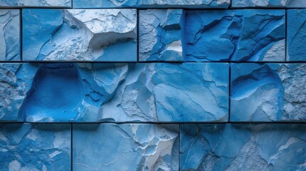 Aufkleber - Blue painted stone wall texture with high resolution marble effect ideal for backgrounds and design projects.