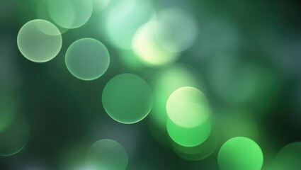 Wall Mural - green gradient background with soft blurred light bokeh effect ideal for nature-themed presentations