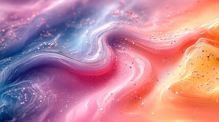 Wall Mural - a swirling nebula showing vibrant and colorful artistic abstract flow