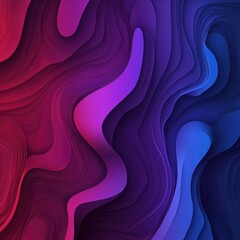 Poster - Vibrant abstract background showcasing flowing curves and gradient colors in shades of red, pink, purple, and blue. Generative AI