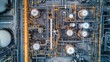 © Sampao - Aerial view of a gas refinery with extensive safety infrastructure and security systems