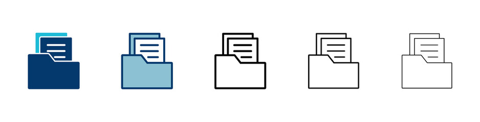 Poster - folder icon vector isolated on white background. folder and documents icon. icon archive