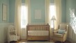 © Almahyra - Sunny nursery crib, chair, sunlight, room, calm