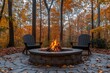 © Duro - Autumn fire pit, fall foliage, outdoor seating