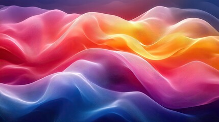 Wall Mural - beautiful abstract colorful wavy gradient lines displaying vibrant colors gracefully