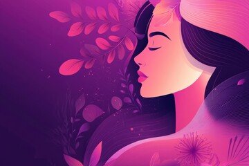 Poster - Bold international womens day campaign poster with an artistic woman symbol and vibrant colors celebrating empowerment. Generative AI