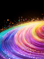 Wall Mural - abstract spiral of light: a captivating abstract depiction of a spiral composed of vibrant, multicol