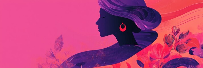 Poster - Bold International Womens Day campaign poster features artistic woman symbol embodying empowerment and equality. Generative AI