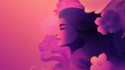Poster - Celebrating womens strength and empowerment with artistic illustration for International Womens Day campaign. Generative AI